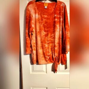 Ruby rd blouse plus size 2x burnt orange color